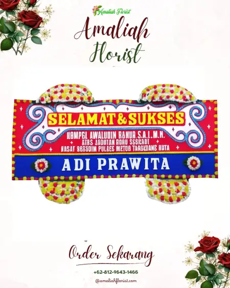 Papan Bunga Ucapan Selamat Wangbe