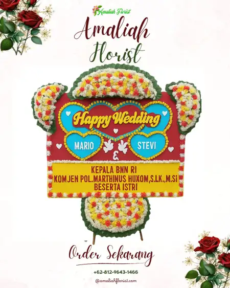 Papan Bunga Pernikahan Wangbe